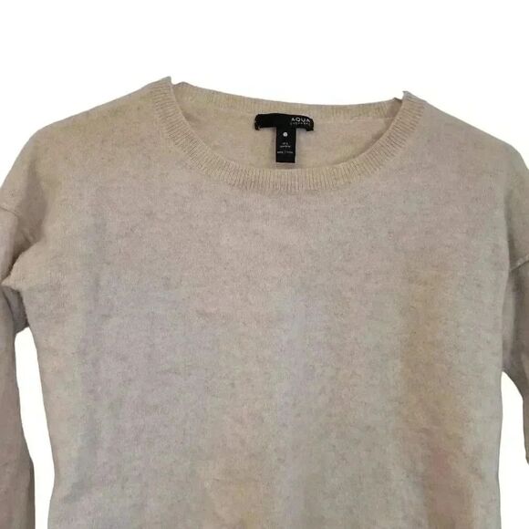 Aqua Cashmere High/low Crewneck Sweater - 100% Exclusive In Oatmeal - Picture 3 of 10
